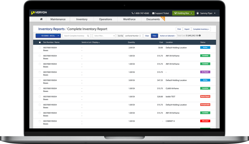 Aircraft Inventory Management Aviation Inventory Software